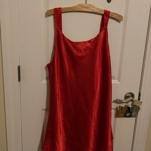 Summer strap red night gown